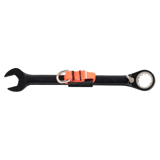 17mm Metric Tethered Non-Reversible Combination Ratcheting Wrench