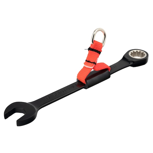 17mm Metric Tethered Non-Reversible Combination Ratcheting Wrench