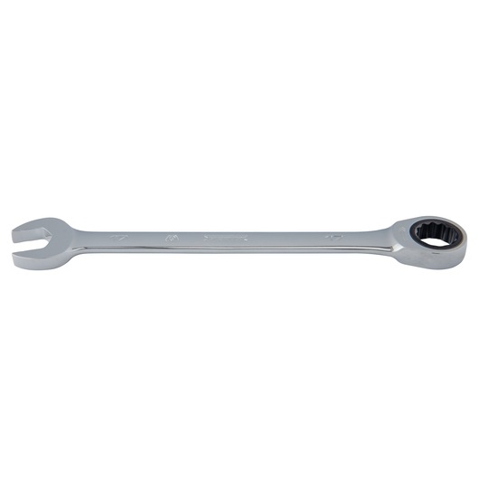 PROTO JSCRM17T chrome combination wrench on white background, showing open and box ends.