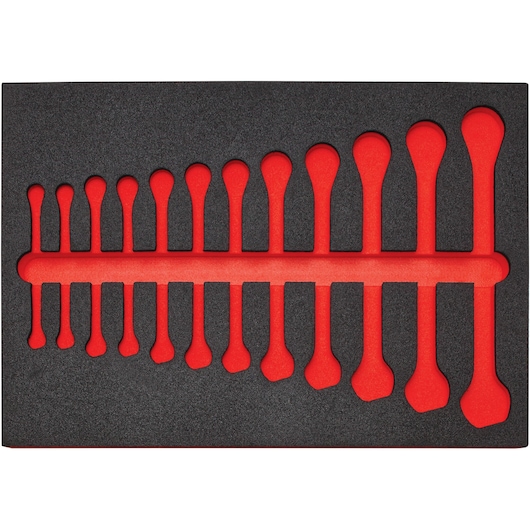 Reversible Ratcheting Combination Wrench Set With Foams (20 pc.)