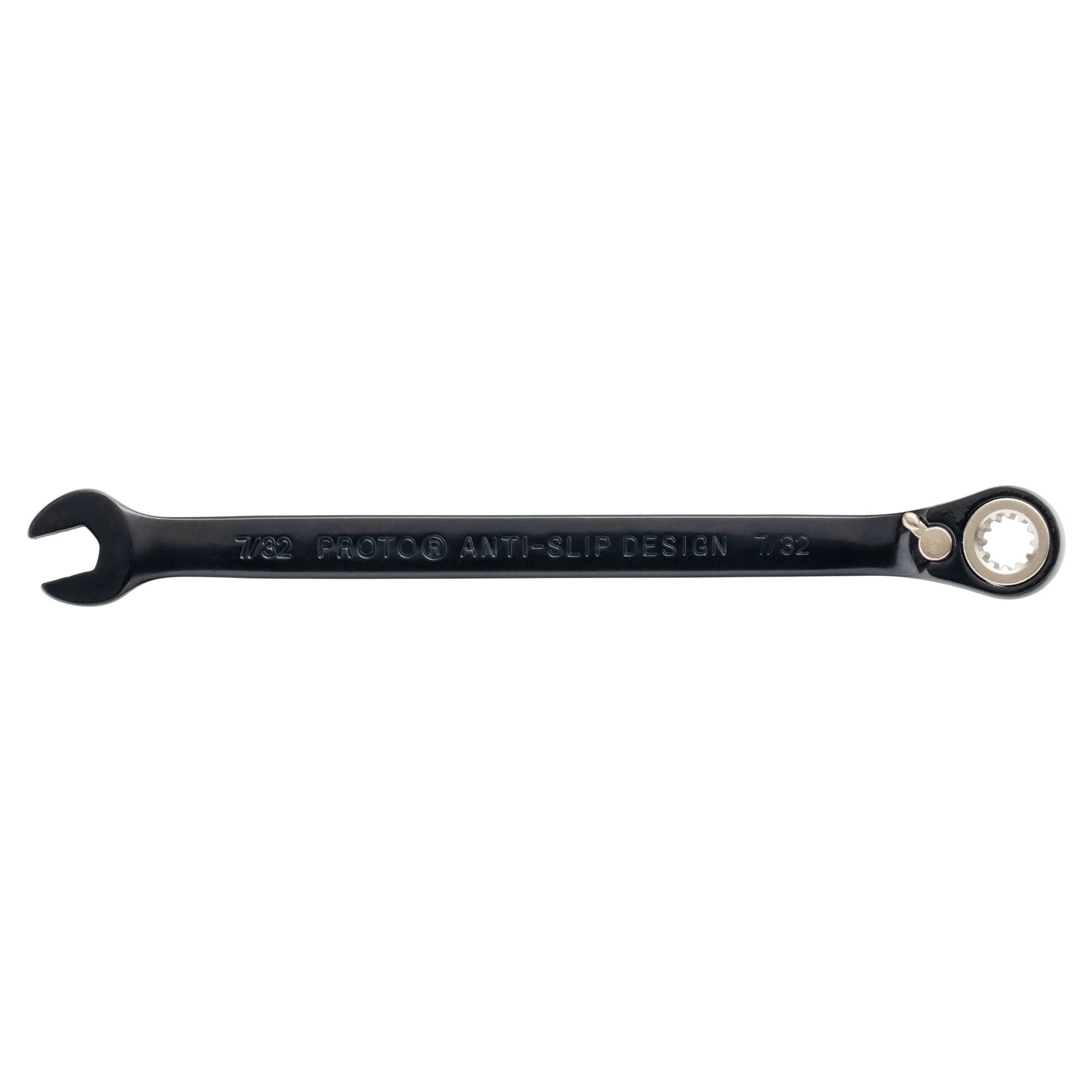 7/32 in. Black Chrome Reversible Ratcheing Combination Spline