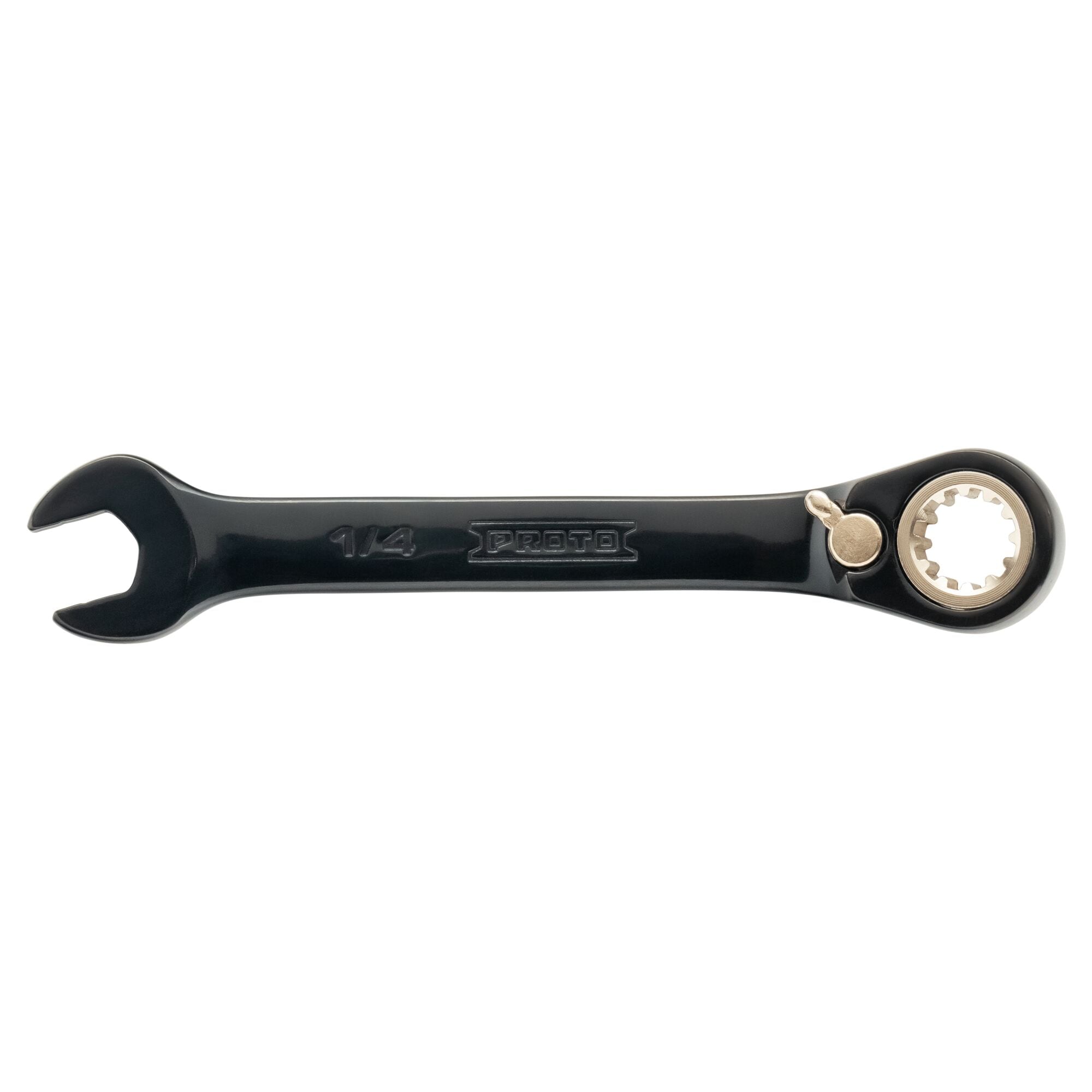 1/4 in. Black Chrome Reversible Stubby Combination Wrench | PROTO