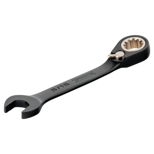 5/16 in. Black Chrome Reversible Stubby Ratchet Wrench