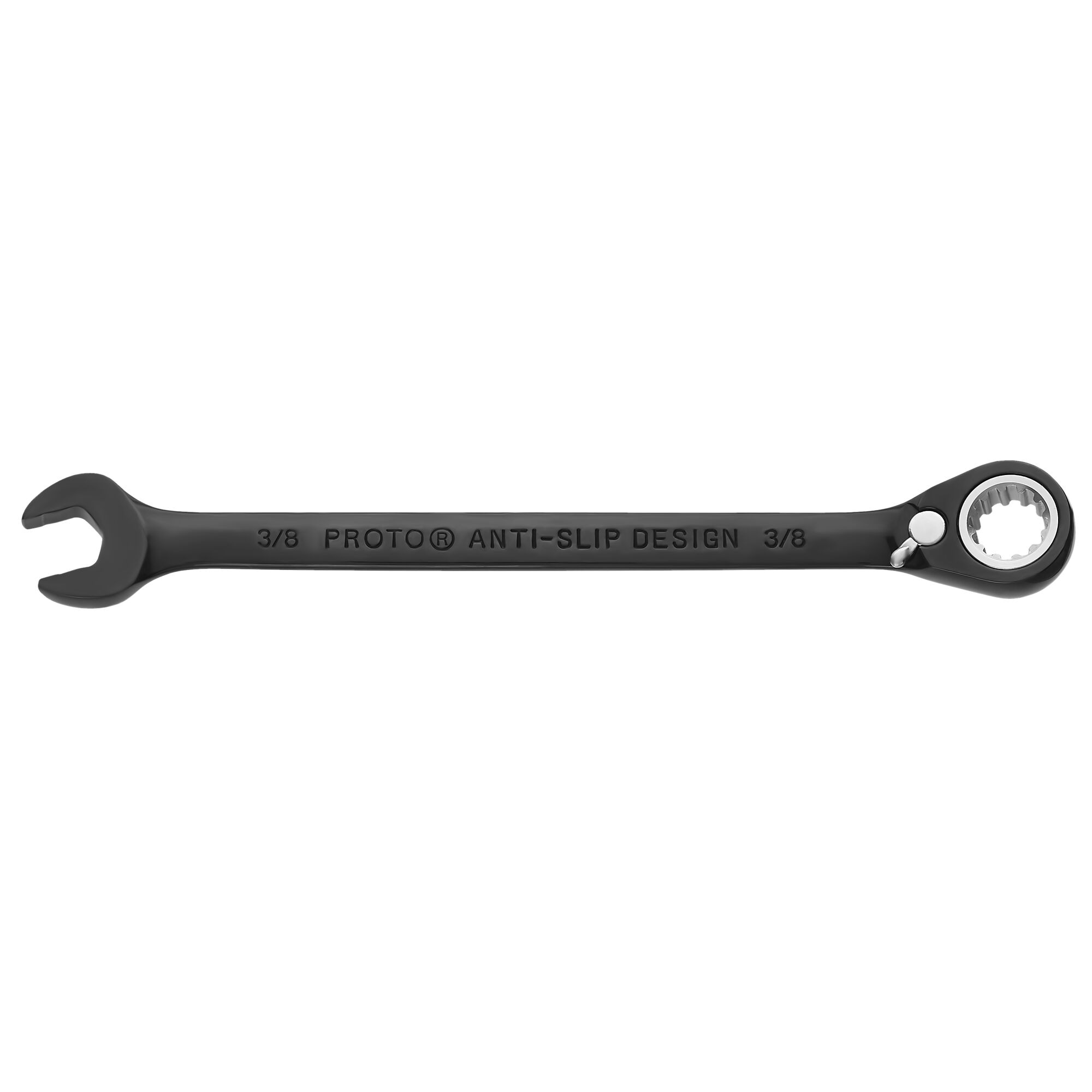 あいか/SWINUTION 3/8 in. Black Chrome Reversible Combination Ratchet Wrench