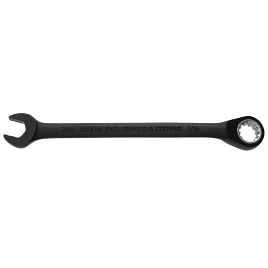 7/16 in. Black Chrome Reversible Combination Ratchet Wrench
