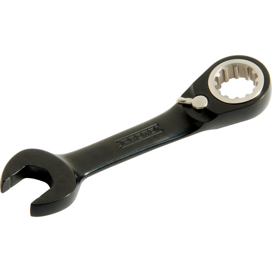PROTO JSCV16S ratcheting combination wrench, black finish, product angle on white background.