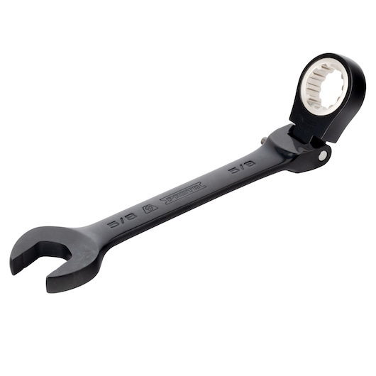 5/8 in. Black Chrome Reversible Combination Locking Flex-Head Wrench