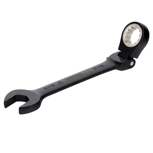 5/8 in. Black Chrome Reversible Combination Locking Flex-Head Wrench