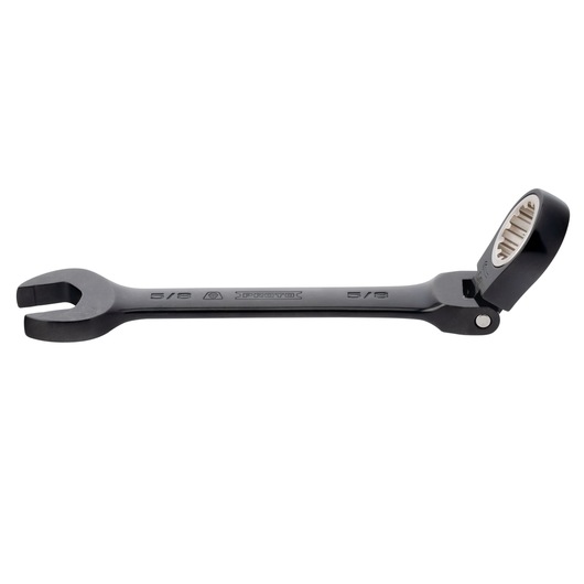 PROTO JSCV20F black flex-head combination wrench 5/8 inch, side view, photography on white background.