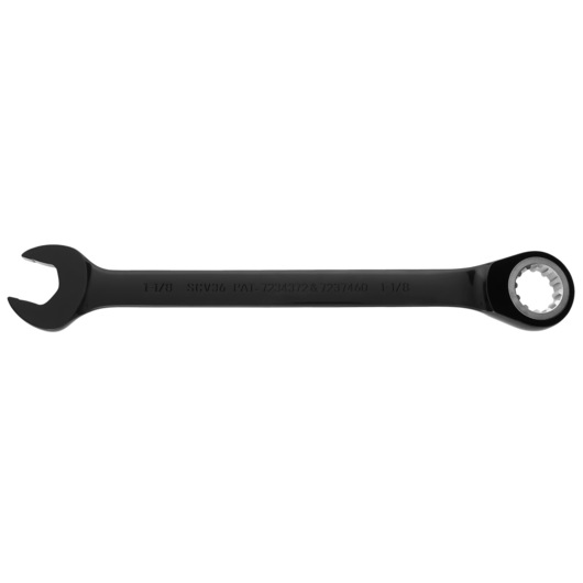 1-1/8 in. Black Chrome Reversible Combination Ratchet Wrench