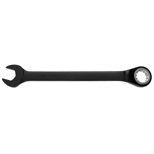 PROTO JSCV36 black combination wrench side view on white background.