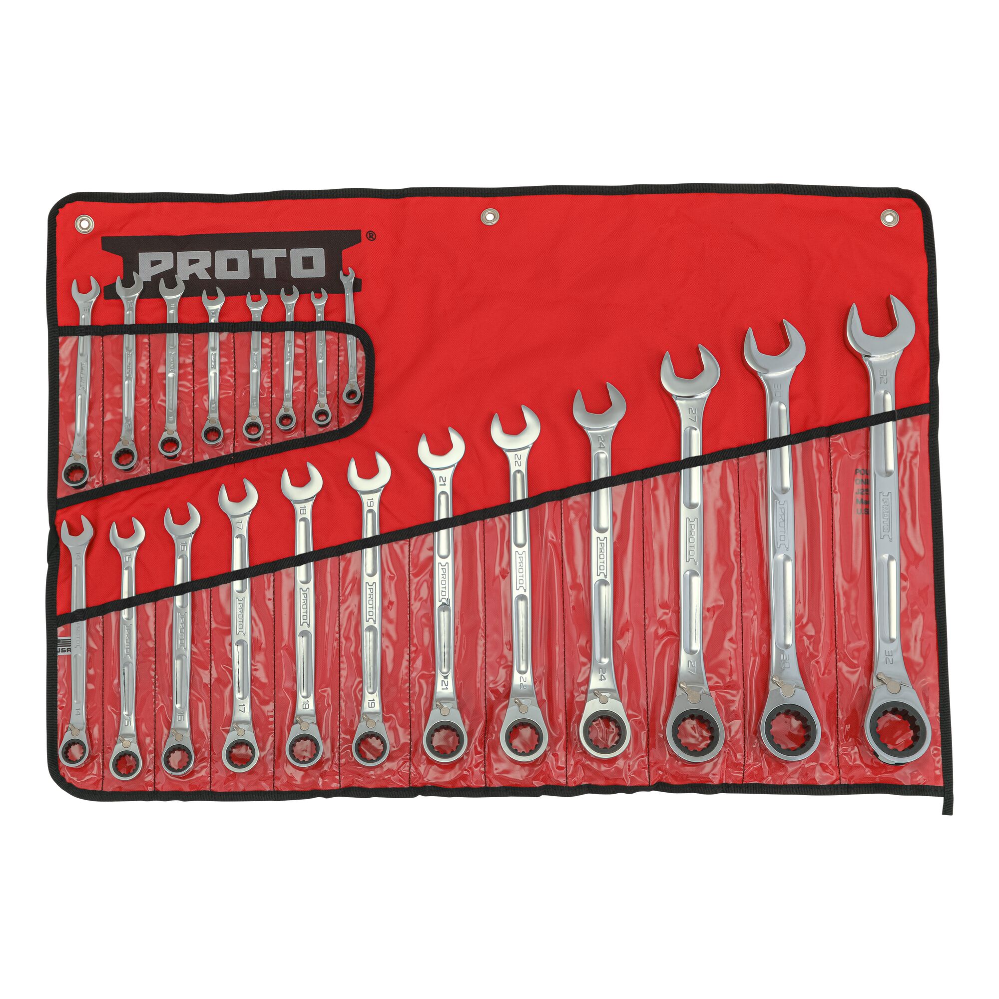 Full Polish Metric Reversible Ratcheting Spline Combination Set