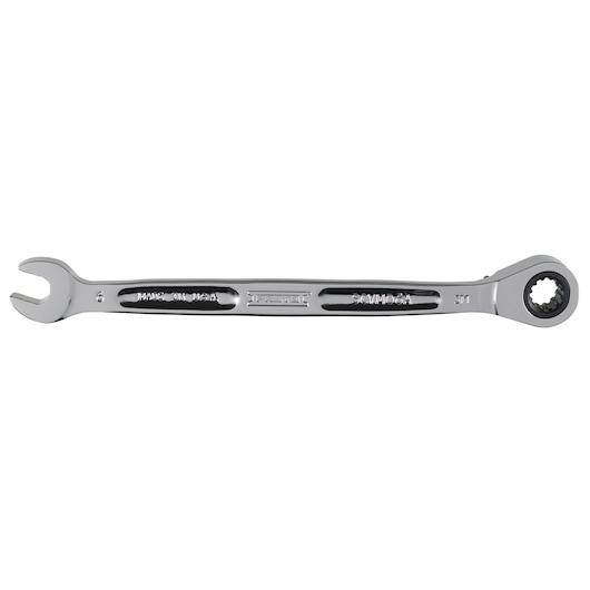 6mm Full Polish Reversible Ratcheting Combination Wrench - Spline