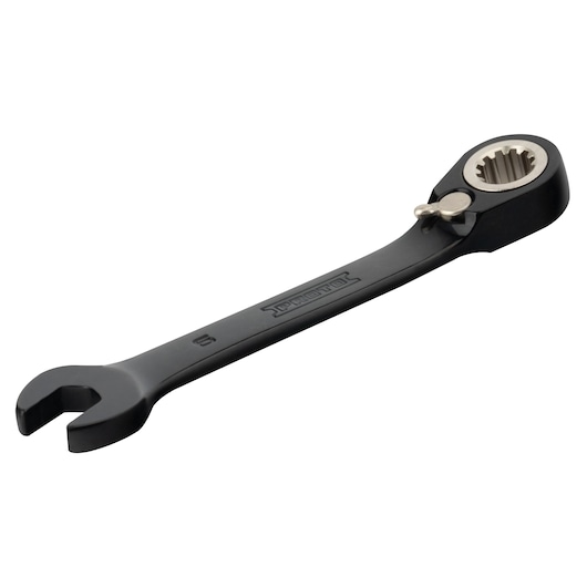 6mm Black Chrome Stubby Reversible Combination Ratchet Wrench