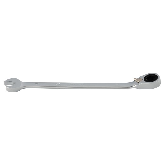 PROTO JSCVM07T chrome ratcheting combination wrench side view on white background.