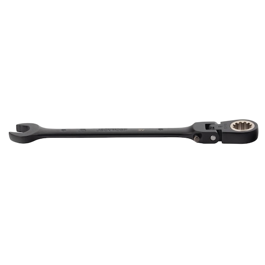 PROTO JSCVM08F black ratcheting combination wrench with flex head, side view on white background.
