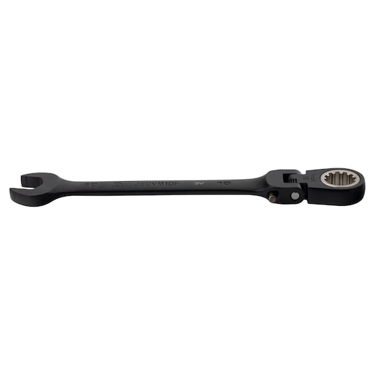 PROTO JSCVM10F black ratcheting combination wrench side view on white background.