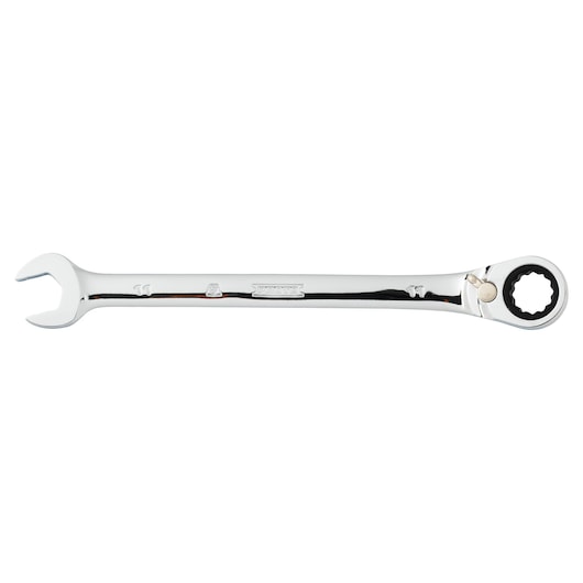 11mm 12-Point Full Polish Reversible Combination Ratchet Wrench