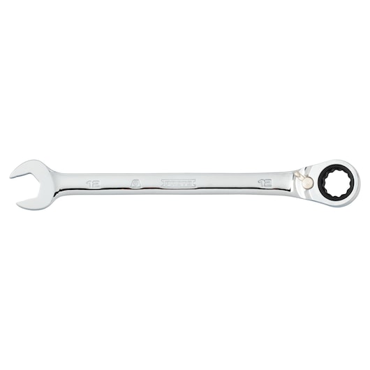 12mm 12-Point Full Polish Reversible Combination Ratchet Wrench