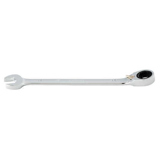 PROTO JSCVM12T chrome ratcheting combination wrench, 12-point, side view on white background.