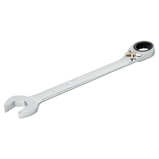 18mm 12-Point Full Polish Reversible Combination Ratchet Wrench