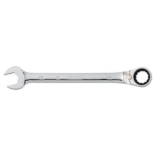 PROTO JSCVM19T chrome combination ratcheting wrench, photography, white background, side angle