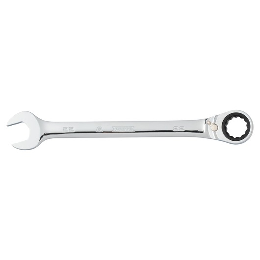 PROTO JSCVM22T chrome ratcheting combination wrench, 22mm size, product photo on white background.