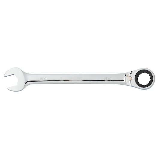 24mm 12-Point Full Polish Reversible Combination Ratchet Wrench