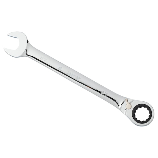 PROTO JSCVM27T chrome combination ratcheting wrench, photo on white background.
