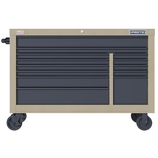 Proto® Velocity 55" 13-Drawer Double Bank Roller Cabinet