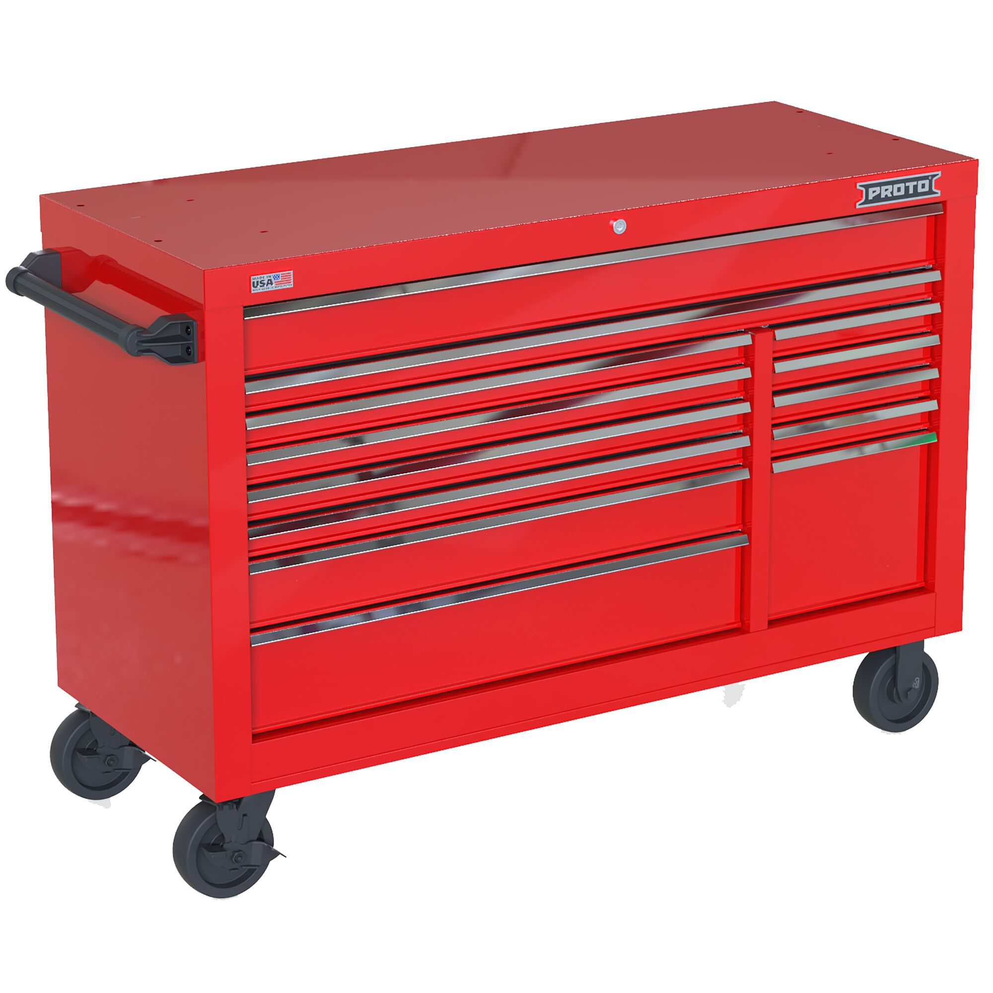 PROTO® Velocity 55 in. 13-Drawer Double Bank Roller Cabinet | PROTO